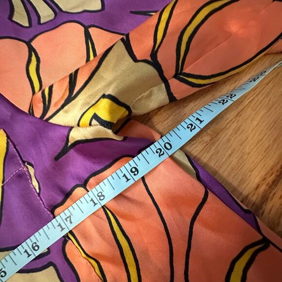 ZARA BLOGGERS FAV Printed Pocket Shirt Satin Pajama Style Colorful • 3526/781 - Picture 7 of 8